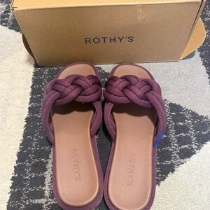 Rothy's Women's Braided Plum Sandals